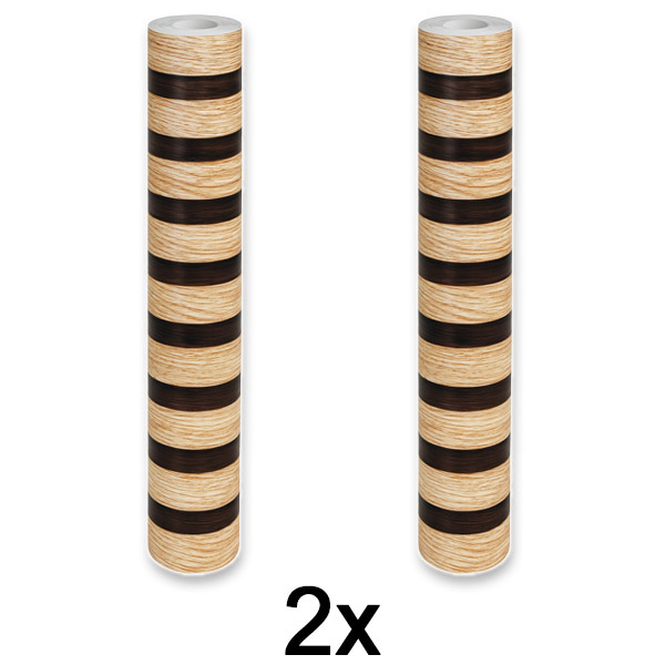 2x Елегантен стикер за стена с дървесен ефект | LINEWALL